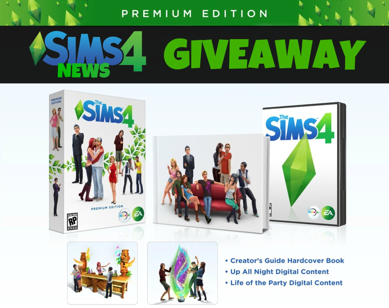 As a gift to my amaaaazing followers, I&rsquo;m giving away one copy of The Sims 4 PREMIUM EDITION! Wooo!
On January 8th, I will choose one random person who has reblogged this post. If they are also following Sims4News, they will receive a free copy of The Sims 4 Premium Edition.
So just reblog (don&rsquo;t just &ldquo;like&rdquo;) this post and follow if you haven&rsquo;t already!
Follow my personal blog for a chance to win a mystery prize! :)
Good luck guys, love ya!