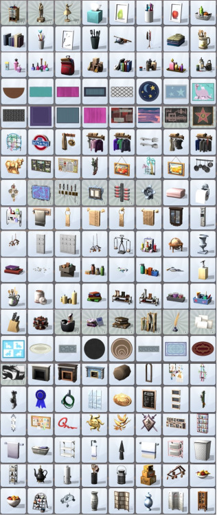 honeywellsims4news:
THE SIMS 4: BUY CATALOG
Ehaught58 compiled all of the buy objects ? except some of the showers and tubs ? and shares them on the Sims 3 forums.��
Full Sized Images:� 1 | 2 | 3 | 4 | 5
Here you go! All of the objects in the Buy Mode. I did not have enough time or space to get the Build Mode objects due to time constraints? sorry. Look them over and if you have any questions about them, I will do my best to answer.
I noticed that I missed a row when I was copying. It contained most of the showers and tubs. I was pressed for time and in a hurry when I threw this together, so I am sorry for missing that row?.. ?Sims 4 Buy Objects?Screenshots of ALL of them!!!! by ehaught58
You might also be interested in Ed?s Sims 4 Creator?s Camp post on build mode too ? lots of beautiful houses!
CREATOR?S CAMP ALBUM
